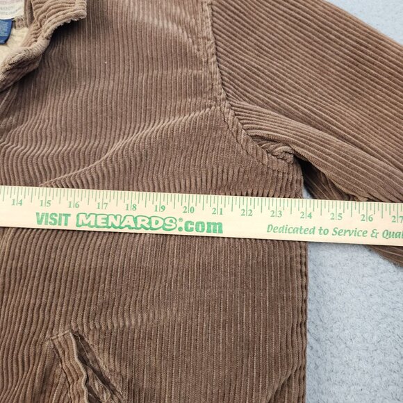 Vtg Abercrombie & Fitch Mens Large Brown Corduroy Sherpa Lined Jacket Y2K Chore - Picture 6 of 12